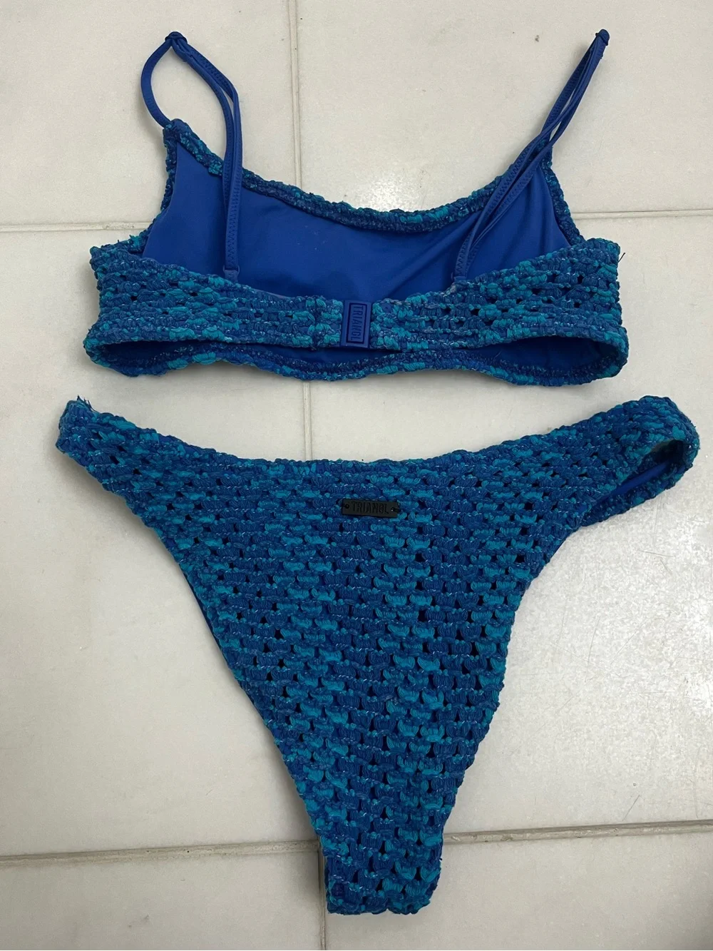 triangl swimwear Blue Crochet Bikini Set - Picture 2 of 11